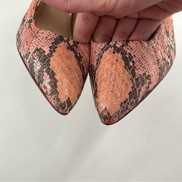 Coach heels 5.5 35.5 pink snakeskin embossed leather python stilettos barbiecore - Picture 11 of 12